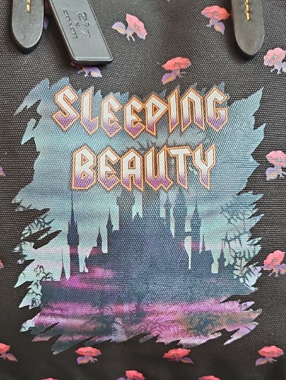NWT Coach x Disney Sleeping Beauty Canvas Tote Bag | Dark Fairy Tale 32718 - Picture 3 of 11